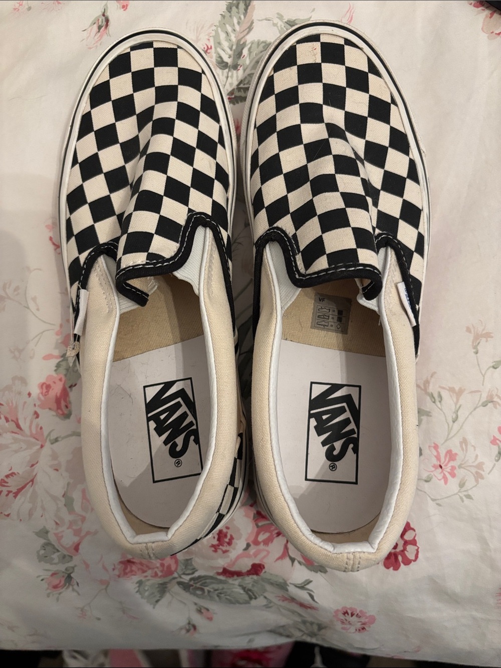 Vans Checkerboard Slip-On Sneakers - Black & White